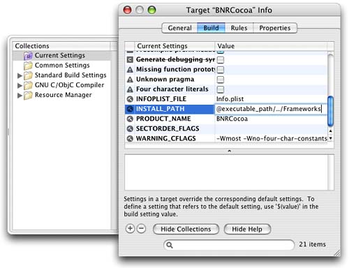 Changing the INSTALL_PATH Build Setting