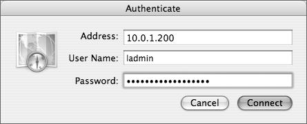 Remotely connecting to your Mac OS X Server’s Directory Access application.