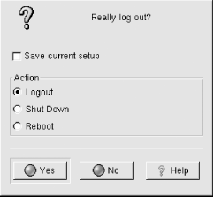 The Log Out dialog box