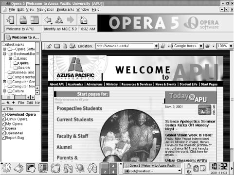 The Opera web browser