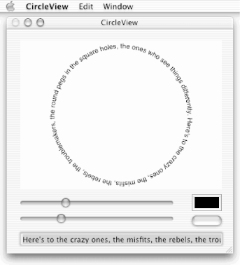 The CircleView application running