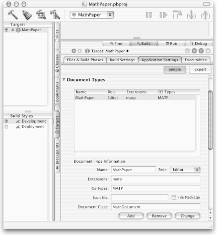 The MathPaper project with the application settings properly set