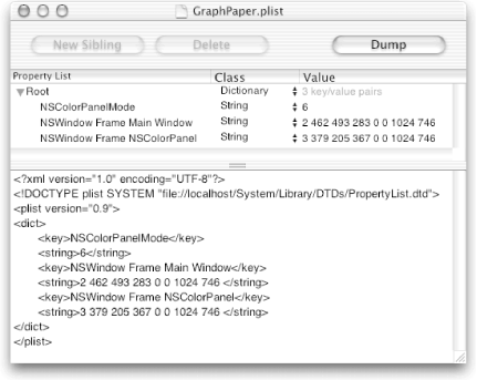 GraphPaper.plist file in PropertyListEditor
