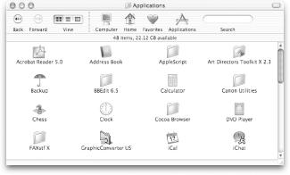 The Finder in Icon View