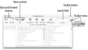 The Finder toolbar