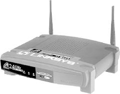The Linksys WAP11 Wireless Access Point (802.11b) (photo courtesy of Linksys)