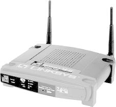 The Linksys WAP54G Wireless Access Point (802.11b and 802.11g) (photo courtesy of Linksys)