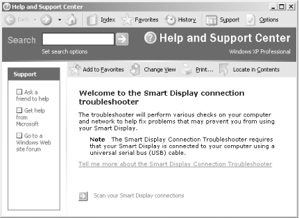 Using the Connection Troubleshooter to solve common connection problems