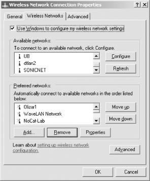 Advanced wireless network options.