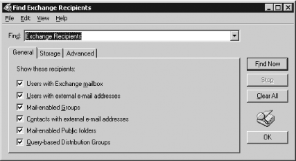 You can easily build a new global address list by finding selected combinations of contacts, users, public folders, and distribution groups