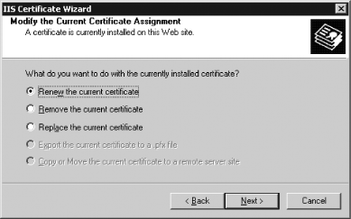 Replace, renew, or remove an already-assigned certificate