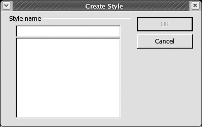 The Create Style window