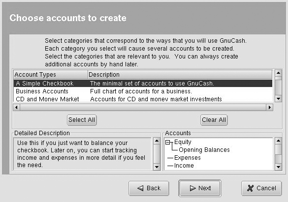 Account creation page