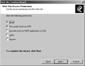 Set permissions during install; they can be modified later as well