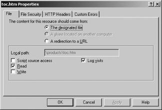 Configure file web permissions