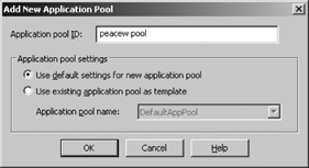 Create a new application pool