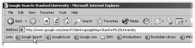 Google’s browser buttons sit right on your Links toolbar (called the Personal toolbar in Netscape and Mozilla). Obviously, if you don’t normally keep a toolbar open for your bookmarks, these buttons don’t save you any screen space.