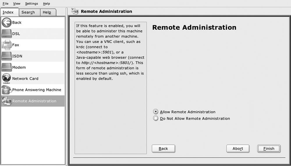 XDCMP configuration in SUSE’s YaST utility