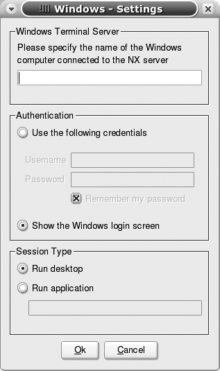 Windows Terminal configuration in NX Client