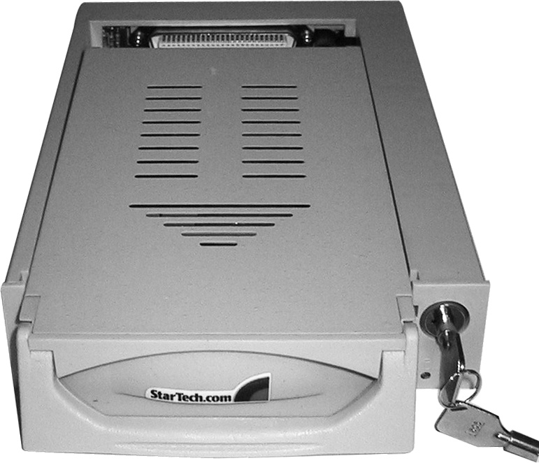 A removable drive rack with drive tray inserted