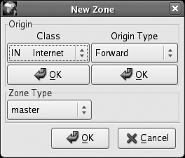 New Zone dialog box