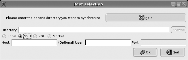 Select the remote directory you want to sync