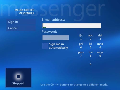 Use your Microsoft Passport details to sign in to Messenger from MCE.