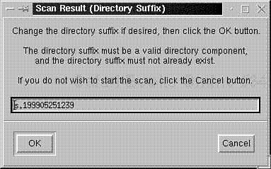 The xiss Scan scannersnetwork scannersISSnetwork scannersISSISS (Internet Security Scanner)Internet Security Scanner (ISS)toolsscannersISSResult (Directory Suffix) dialog.