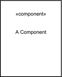 The software component icon in UML 2.0.