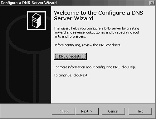 The Configure a DNS Server Wizard.