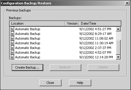 Verifying IIS metabase backups.