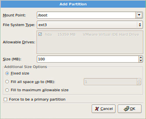 Make sure to create your boot partition; otherwise all your good work will be in vain!