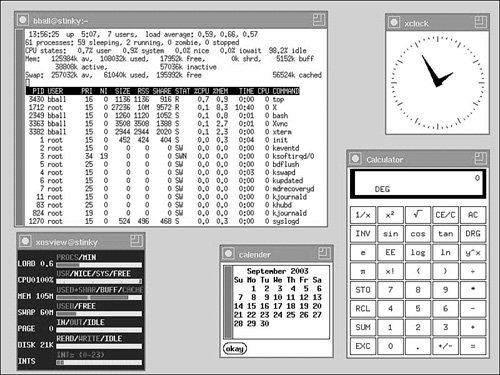 twm is included with Xorg and offers basic window and icon management.