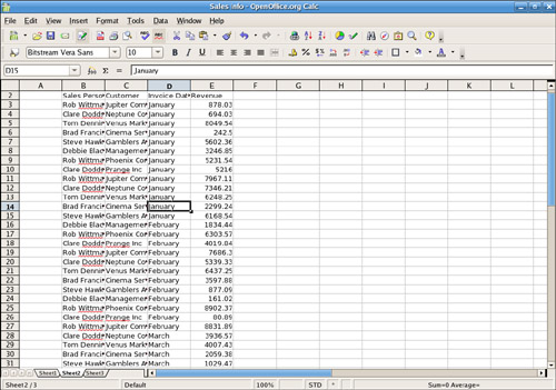 Use Calc to store numerical and statistical information.