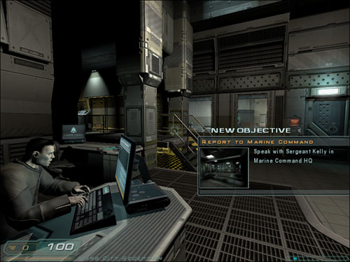 Descending into the pits of hell. DOOM 3 is one of the most graphic computer games available.