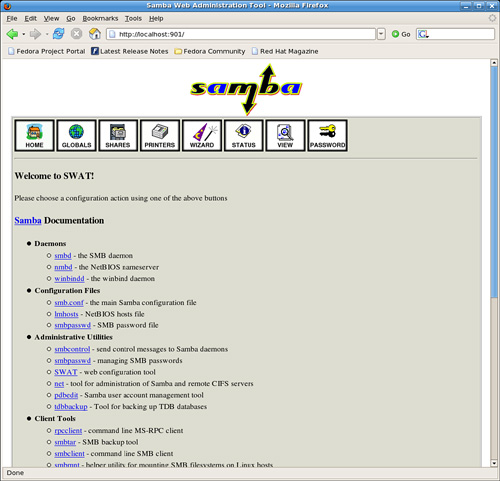 SWAT can be used to easily configure and administer Samba on your system.