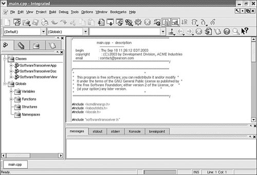 KDE’s KDevelop is a rapid prototyping and client-building tool for use with Linux.