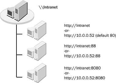 Another technique is to use multiple port numbers to host multiple Web sites on a single server.