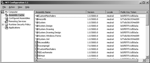 Use .NET Configuration to view and manage ASP.NET assemblies.