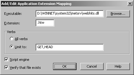 Add new application mappings using the Add/Edit Application Extension Mapping dialog box.
