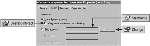 Win32_Service Account Properties and Methods