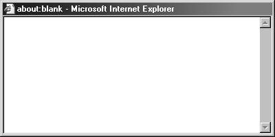 A Blank Web Page in Internet Explorer