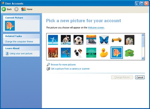 Step out of the box and personalize your logon picture.