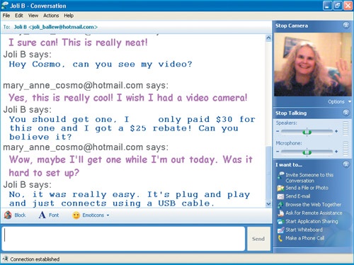 IMing using a Web cam sheds a whole new light on communicating over the Internet.
