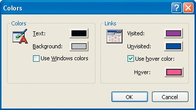 Changing the default colors is sometimes necessary, and configuring a hover color can help those with vision impairments to see the links more easily.