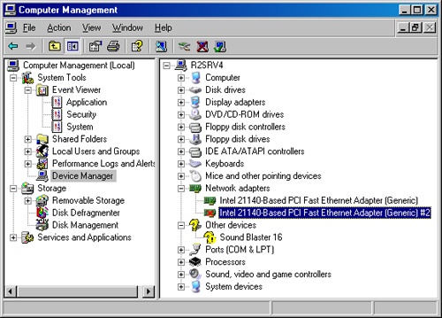 The Device Manager snap-in