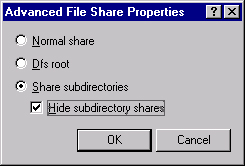 Advanced File Share Properties dialog box
