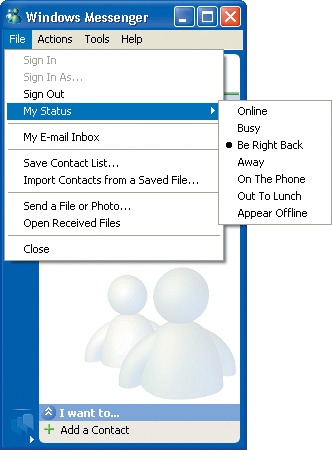 Changing Your Windows Messenger Status