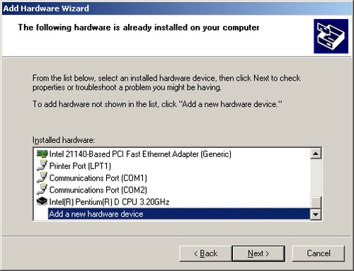Use the Add Hardware Wizard to install, uninstall, or troubleshoot hardware devices.