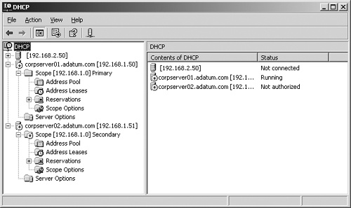Use the DHCP console to create and manage DHCP server configurations.
